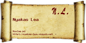 Nyakas Lea névjegykártya